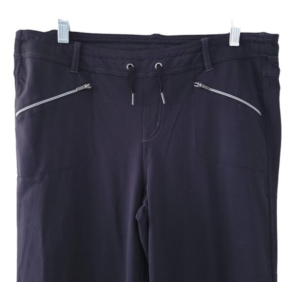 Kuhl Pants Women Size 12 Black Hiking Outdoors, Drawstring Waist Gorpcore - Picture 3 of 6